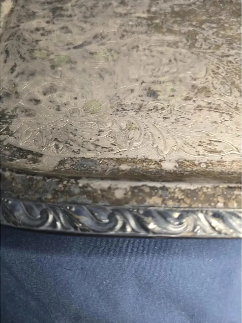 Oneida Silversmiths Georgian Scroll Silver Plated Serving Tray 18